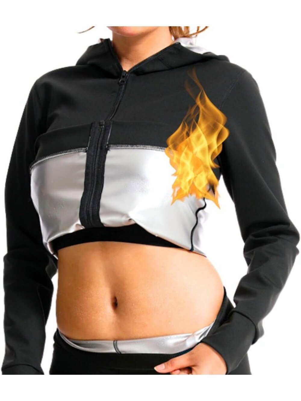 Weight Loss Sauna Jacket Top for Women & Girls - Sweat Suit for Workout